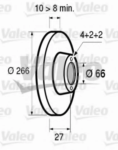 186134 VALEO Тормозной диск (фото 3)