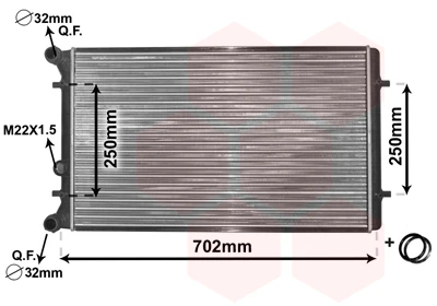 03002155 VAN WEZEL Радиатор, охлаждение двигателя (фото 3)
