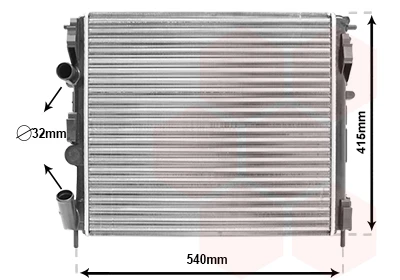 43002270 VAN WEZEL Радиатор, охлаждение двигателя (фото 2)