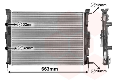 43002307 VAN WEZEL Радиатор, охлаждение двигателя (фото 2)