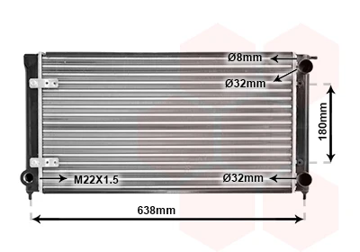 58002048 VAN WEZEL Радиатор, охлаждение двигателя (фото 2)
