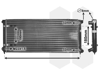 58002041 VAN WEZEL Радиатор, охлаждение двигателя (фото 2)