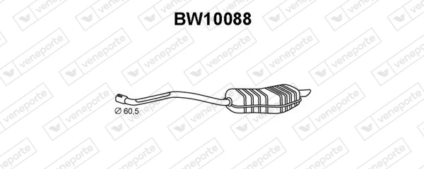 BW10088 VENEPORTE Глушитель выхлопных газов конечный (фото 2)