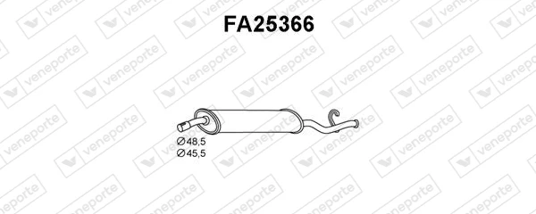 FA25366 VENEPORTE Глушитель выхлопных газов конечный (фото 2)