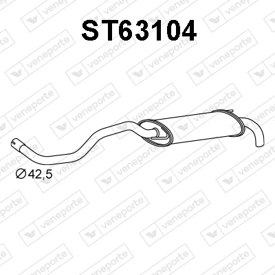 ST63104 VENEPORTE Глушитель выхлопных газов конечный (фото 2)