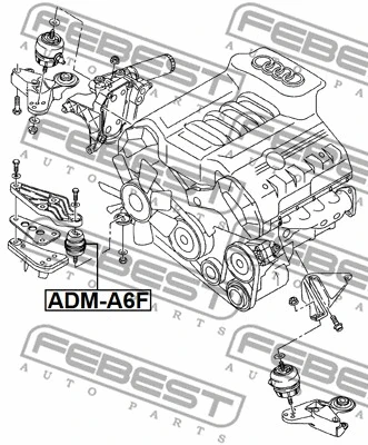 ADM-A6F FEBEST Подвеска, двигатель (фото 2)