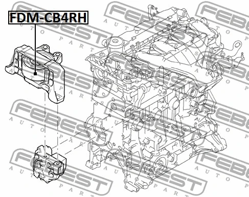 FDM-CB4RH FEBEST Подвеска, двигатель (фото 2)