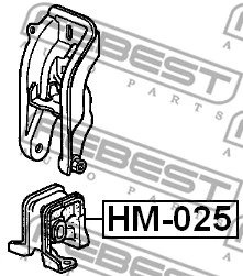 HM-025 FEBEST Подвеска, двигатель (фото 2)