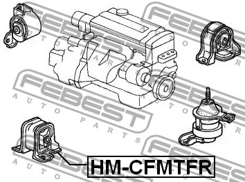 HM-CFMTFR FEBEST Подвеска, двигатель (фото 2)