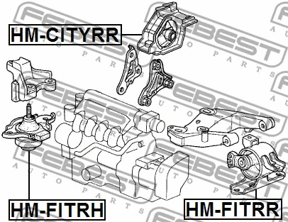 HM-CITYRR FEBEST Подвеска, двигатель (фото 2)