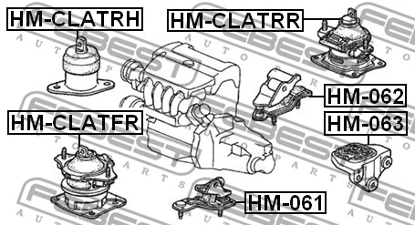 HM-CLATRH FEBEST Подвеска, двигатель (фото 2)