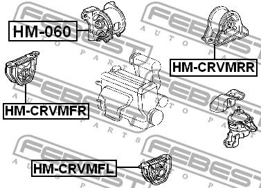 HM-CRVMFR FEBEST Подвеска, двигатель (фото 2)