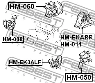 HM-EK3ALF FEBEST Подвеска, двигатель (фото 2)