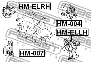 HM-ELLH FEBEST Подвеска, двигатель (фото 2)
