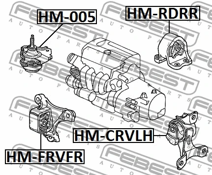 HM-FRVFR FEBEST Подвеска, двигатель (фото 2)