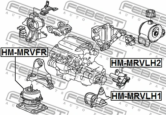 HM-MRVLH1 FEBEST Подвеска, двигатель (фото 2)