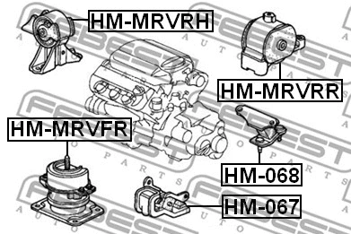 HM-MRVRH FEBEST Подвеска, двигатель (фото 2)