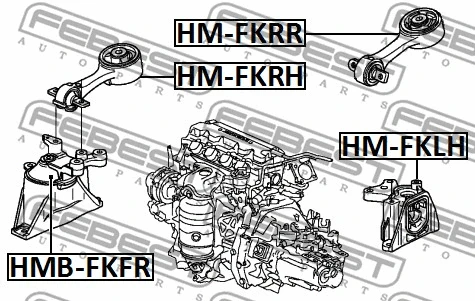 HMB-FKFR FEBEST Подвеска, двигатель (фото 2)