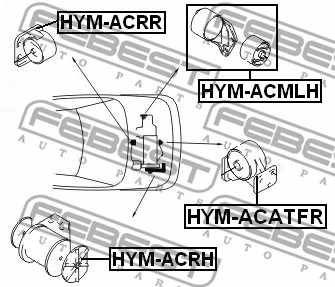 HYM-ACATFR FEBEST Подвеска, двигатель (фото 2)