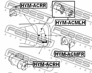 HYM-ACRH FEBEST Подвеска, двигатель (фото 2)