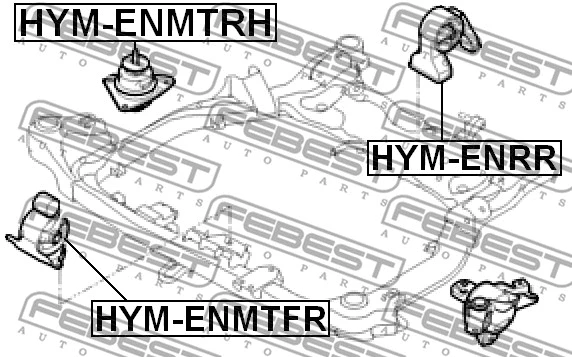 HYM-ENRR FEBEST Подвеска, двигатель (фото 2)