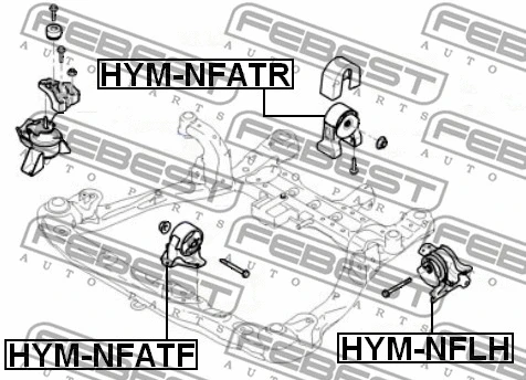 HYM-NFLH FEBEST Подвеска, двигатель (фото 2)