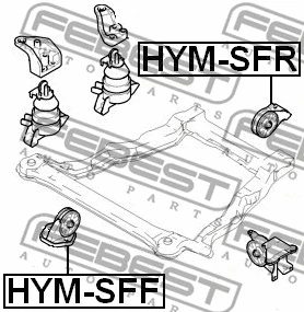 HYM-SFR FEBEST Подвеска, двигатель (фото 2)