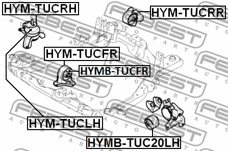 HYM-TUCRR FEBEST Подвеска, двигатель (фото 2)