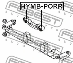 HYMB-PORR FEBEST Подвеска, двигатель (фото 2)