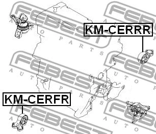 KM-CERRR FEBEST Подвеска, двигатель (фото 2)