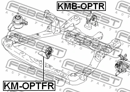 KM-OPTFR FEBEST Подвеска, двигатель (фото 2)