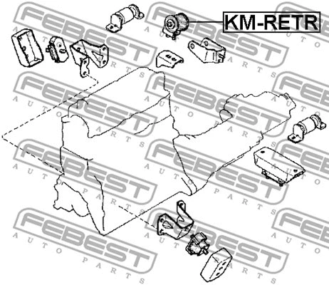KM-RETR FEBEST Подвеска, двигатель (фото 2)