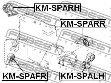 KM-SPALH FEBEST Подвеска, двигатель (фото 2)