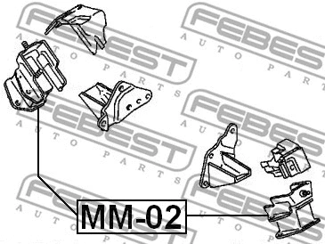 MM-02 FEBEST Подвеска, двигатель (фото 2)
