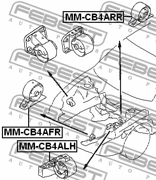 MM-CB4ALH FEBEST Подвеска, двигатель (фото 2)