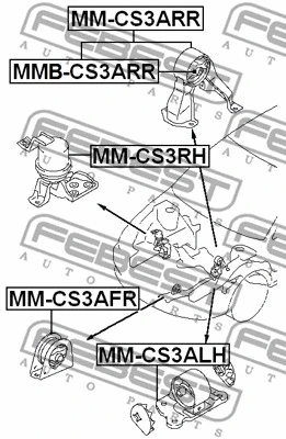 MM-CS3AFR FEBEST Подвеска, двигатель (фото 2)