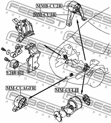 MM-CUAGFR FEBEST Подвеска, двигатель (фото 2)