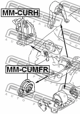 MM-CUMFR FEBEST Подвеска, двигатель (фото 2)