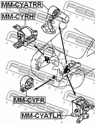 MM-CYATLH FEBEST Подвеска, двигатель (фото 2)