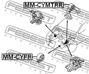 MM-CYMTRR FEBEST Подвеска, двигатель (фото 2)