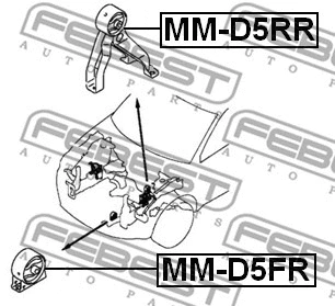 MM-D5FR FEBEST Подвеска, двигатель (фото 2)