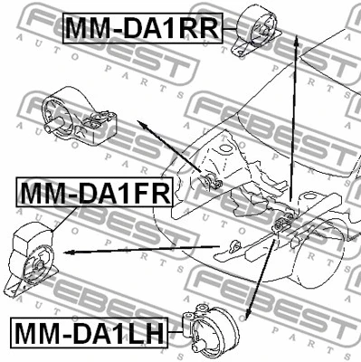 MM-DA1LH FEBEST Подвеска, двигатель (фото 2)