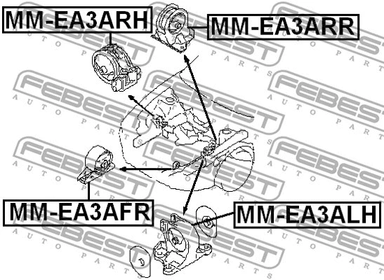 MM-EA3ALH FEBEST Подвеска, двигатель (фото 2)
