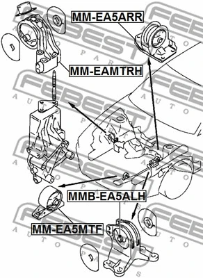MM-EA5ARR FEBEST Подвеска, двигатель (фото 2)