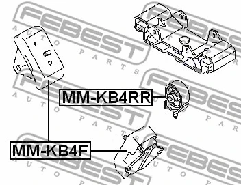 MM-KB4F FEBEST Подвеска, двигатель (фото 2)