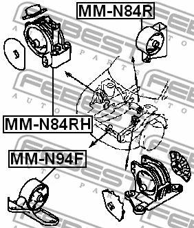 MM-N84R FEBEST Подвеска, двигатель (фото 2)