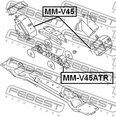 MM-V45ATR FEBEST Подвеска, двигатель (фото 2)