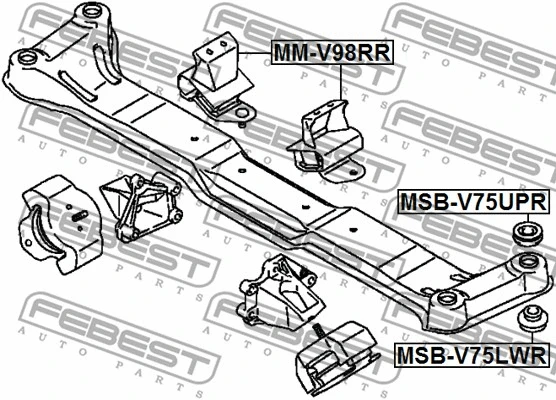 MM-V98RR FEBEST Подвеска, двигатель (фото 2)