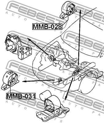 MMB-028 FEBEST Подвеска, двигатель (фото 2)