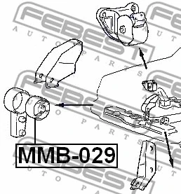 MMB-029 FEBEST Подвеска, двигатель (фото 2)
